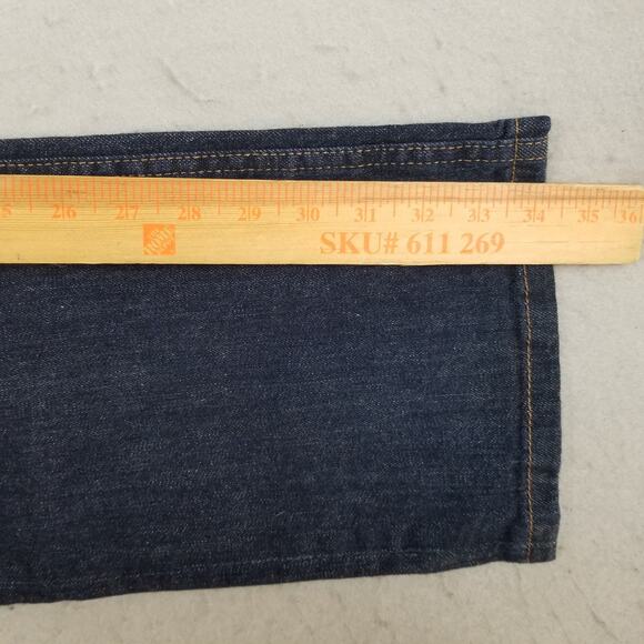 Levis 514 Jeans Mens 34x34 Blue Dark Wash Straight Leg Stretch Denim Pants - Picture 11 of 15